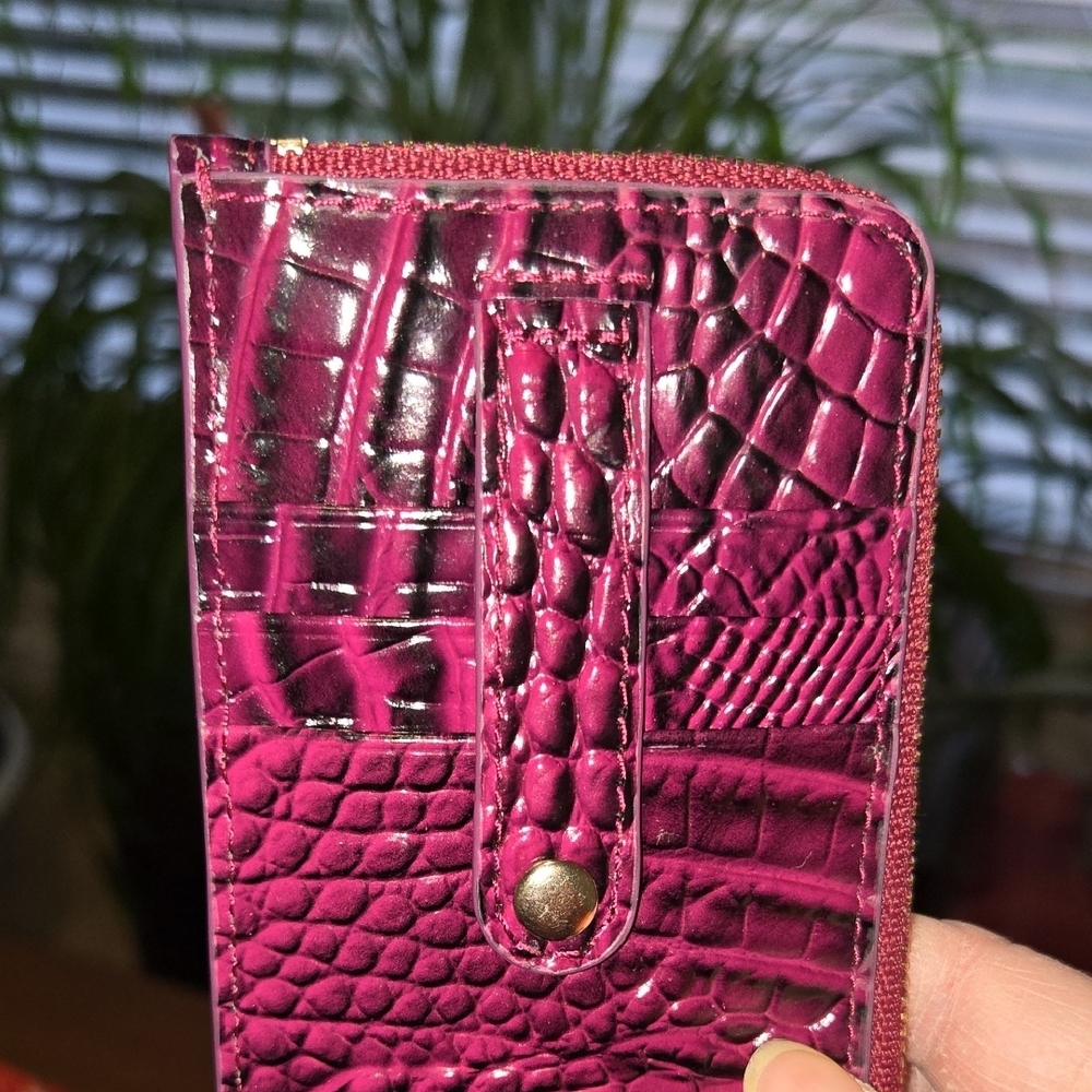 Brahmin Lennon Credit Card Wallet in Sugar Plum Melbourne. NWT. - Picture 3 of 14